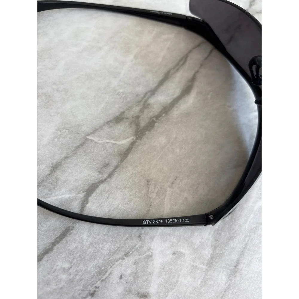 GTV Z87+ Sport Sunglasses Men OS Black Excellent Wrap Around Shield Y2K Style